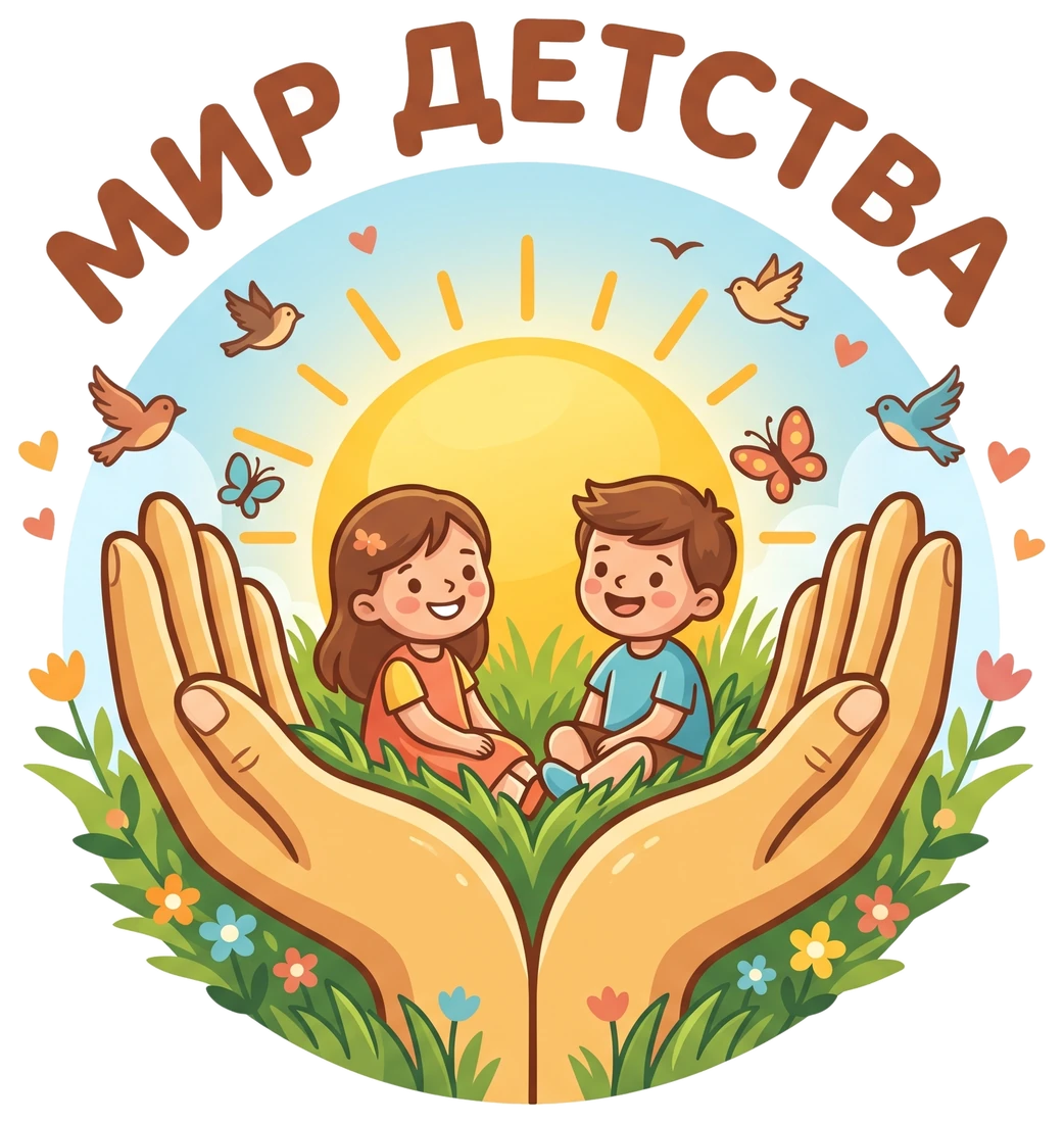 Мир Детства — дети в бережных ладонях под солнцем